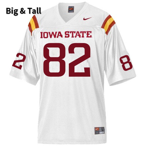 Iowa State Cyclones Men's #82 Landen Akers Nike NCAA Authentic White Big & Tall College Stitched Football Jersey GF42J30FQ